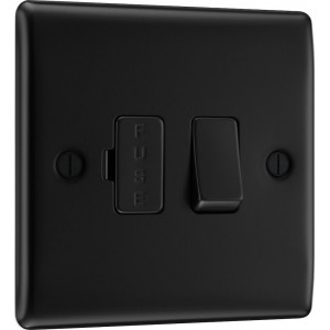 BG Electrical NFB50 Nexus Metal Matt Black 13A Switched Fused Connection Unit