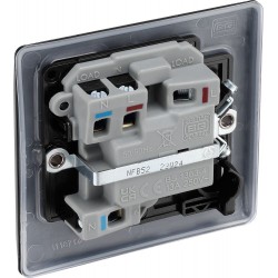 BG Electrical NFB52 Nexus Metal Matt Black 13A Switched Fused Connection Unit with LED Indicator