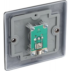 BG Electrical NFB60 Nexus Metal Matt Black Single Co-Ax Aerial Socket for TV or FM