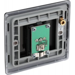 BG Electrical NFB62 Nexus Metal Matt Black Single Isolated Co-Ax Aerial Socket for TV or FM