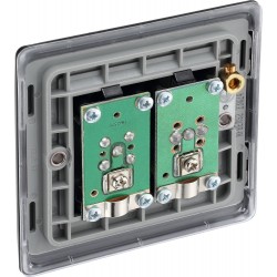 BG Electrical NFB65 Nexus Metal Matt Black TV/FM/SAT Co-Ax Socket