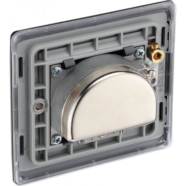 BG Electrical NFB67 Nexus Metal Matt Black Screen Triplex TV/FM/SAT Socket