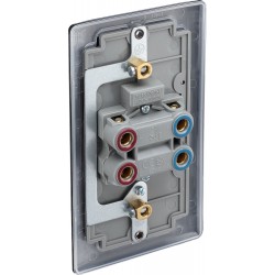 BG Electrical NFB72 Nexus Metal Matt Black 45A Large Plate Double Pole Switch With LED Indicator