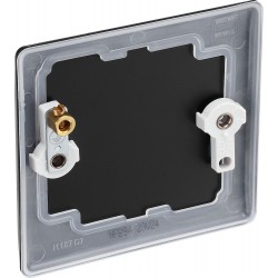 BG Electrical NFB94 Nexus Metal Matt Black Single Blank Plate