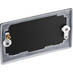 BG Electrical NFB95 Nexus Metal Matt Black Double Blank Plate