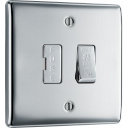 BG Electrical NPC15F Nexus Metal Polished Chrome 10A Triple Pole Fused Fan Isolator Switch