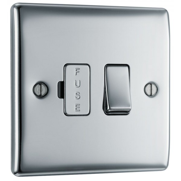BG Electrical NPC50 Nexus Metal Polished Chrome 13A Switched Fused Connection Unit