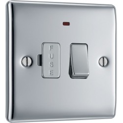 BG Electrical NPC52 Nexus Metal Polished Chrome 13A Switched Fused Connection Unit with LED Indicator