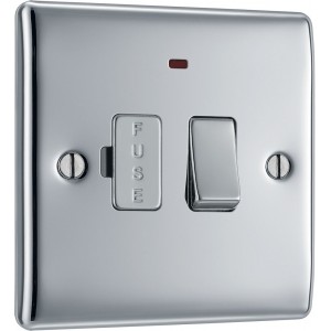 BG Electrical NPC52 Nexus Metal Polished Chrome 13A Switched Fused Connection Unit with LED Indicator