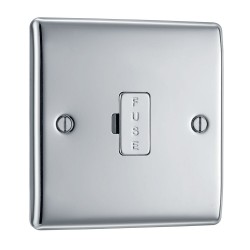 BG Electrical NPC54 Nexus Metal Polished Chrome 13A Unswitched Fused Connection Unit