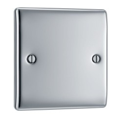 BG Electrical NPC94 Nexus Metal Polished Chrome Single Blank Plate