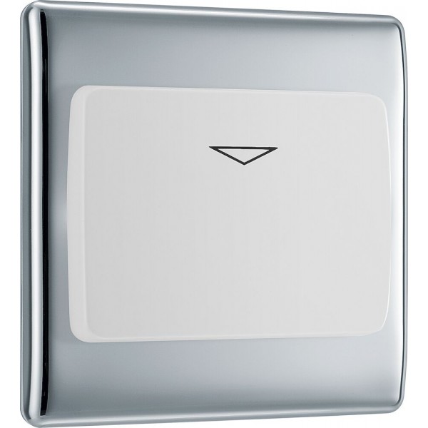 BG Electrical NPCKYCSW Nexus Metal Polished Chrome 16A Key Card Switch White Insert