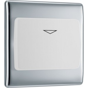 BG Electrical NPCKYCSW Nexus Metal Polished Chrome 16A Key Card Switch White Insert