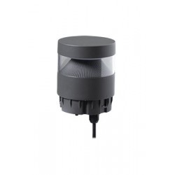Robus RGD15XLD-25 Guidelux Louvre Dome 10W 15W LED 750lm 3000K 4000K Die-cast Aluminium Bollard Head Dark Grey c/w Photocell