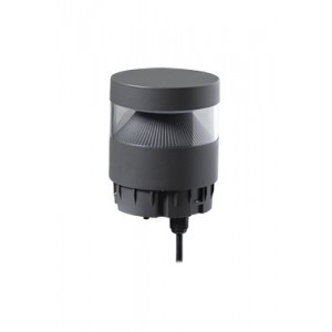 Robus RGD15XLD-25 Guidelux Louvre Dome 10W 15W LED 750lm 3000K 4000K Die-cast Aluminium Bollard Head Dark Grey c/w Photocell