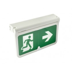 Robus RSP3DT-01 Swiss Plus Dual Test 2.5W Maintained Emergency Exit Blade Light with Multiple Mounting Options White