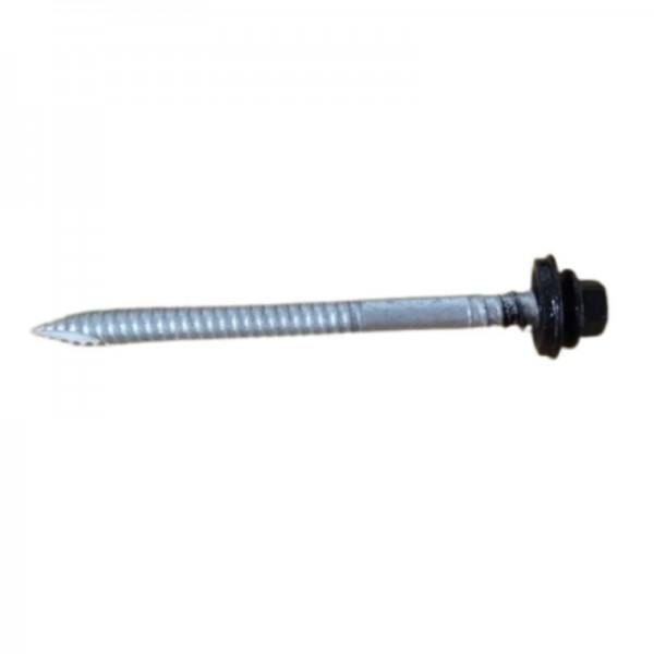 Solfit Black Screw with Neoprene Washer (115mm x 5.5mm)