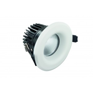 Integral LED ILDLFR70A005 Luxfire Fire Rated Downlight 70mm Cutout IP65 700lm 9W 3000K 36 Beam Dimmable 78lm/W White
