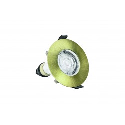 Integral LED ILDLFR70D045 Evofire 85 Fire Rated Downlight 70mm Cutout IP65 Antique Brass Round +GU10 Holder