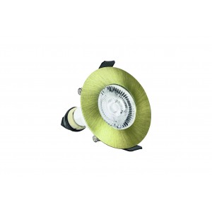 Integral LED ILDLFR70D045 Evofire 85 Fire Rated Downlight 70mm Cutout IP65 Antique Brass Round +GU10 Holder