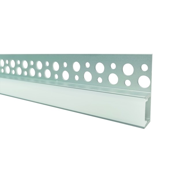 Integral LED ILPFR153 Profile Aluminium Tile-In Recessed 2M Frosted Diffuser For IP65 12mm Width Strip Include 2 Endcaps