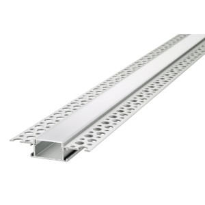 Integral LED ILPFR165 Profile Aluminium Recessed 2M Frosted Diffuser For 2 X IP65 10mm Width Strip Include 2 Endcaps
