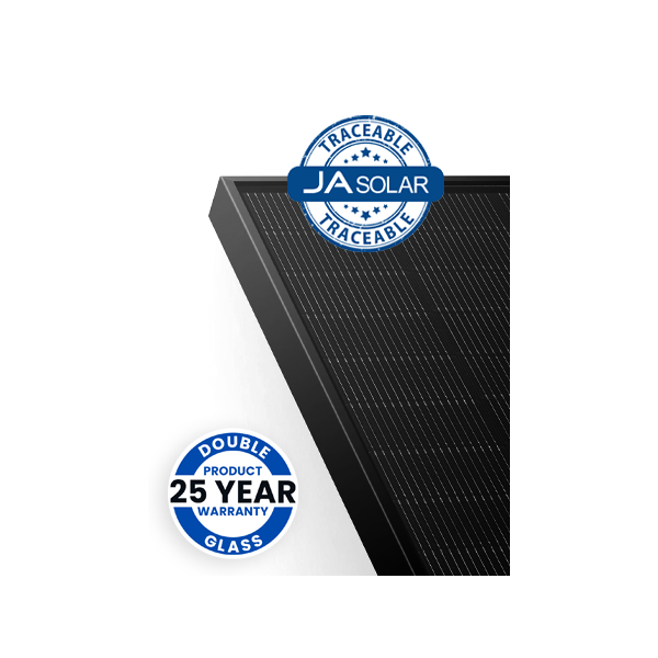 JA Solar JAM54D-41-455-LB-TS-AB-MC4 455W N-type Bifacial Double Glass Traceable LB All Black MC4