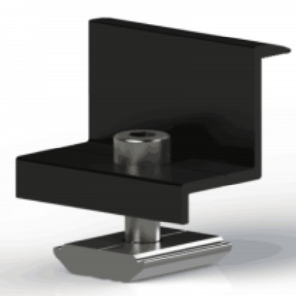Fastensol F-EC-B30 Black End Clamp 30mm