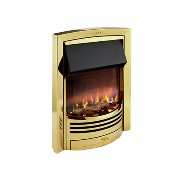 Dimplex GLN20BR3D Glencoe Brass Optiflame 3D Inset Electric Fire 2.0 kW