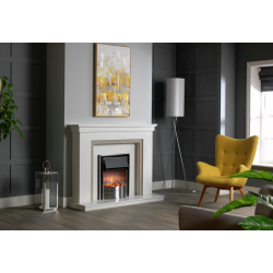 Dimplex SKL20CH3D Skeldon Black/Chrome Optiflame 3D Inset Electric Fire 2.0 kW