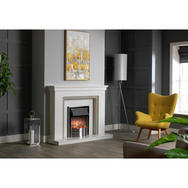 Dimplex SKL20CH3D Skeldon Black/Chrome Optiflame 3D Inset Electric Fire 2.0 kW