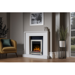 Dimplex ELV16CH Elva Brushed Chrome Optiflame Inset Electric Fire 2.0 kW