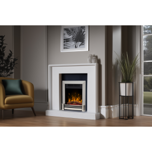 Dimplex ELV16CH Elva Brushed Chrome Optiflame Inset Electric Fire 2.0 kW