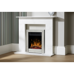 Dimplex LNA16CH Luna Brushed Chrome Optiflame Inset Electric Fire 2.0 kW